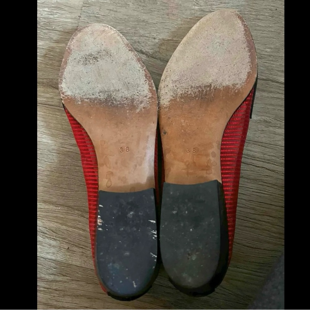 Vintage 80s rare designer shoes catwalk Paris / ladybug black and red - Picture 11 of 11